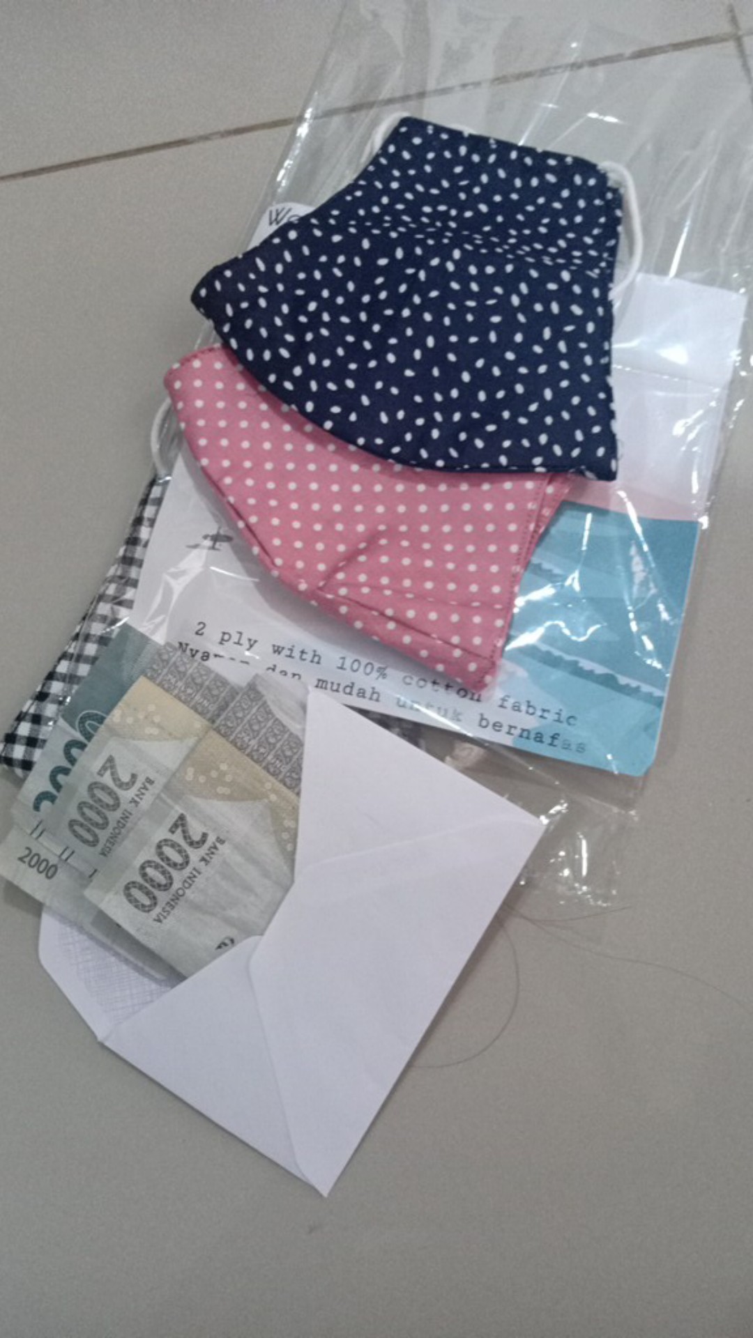 Masker Kain Earloop Dan Hijab Motif 3 Lapis