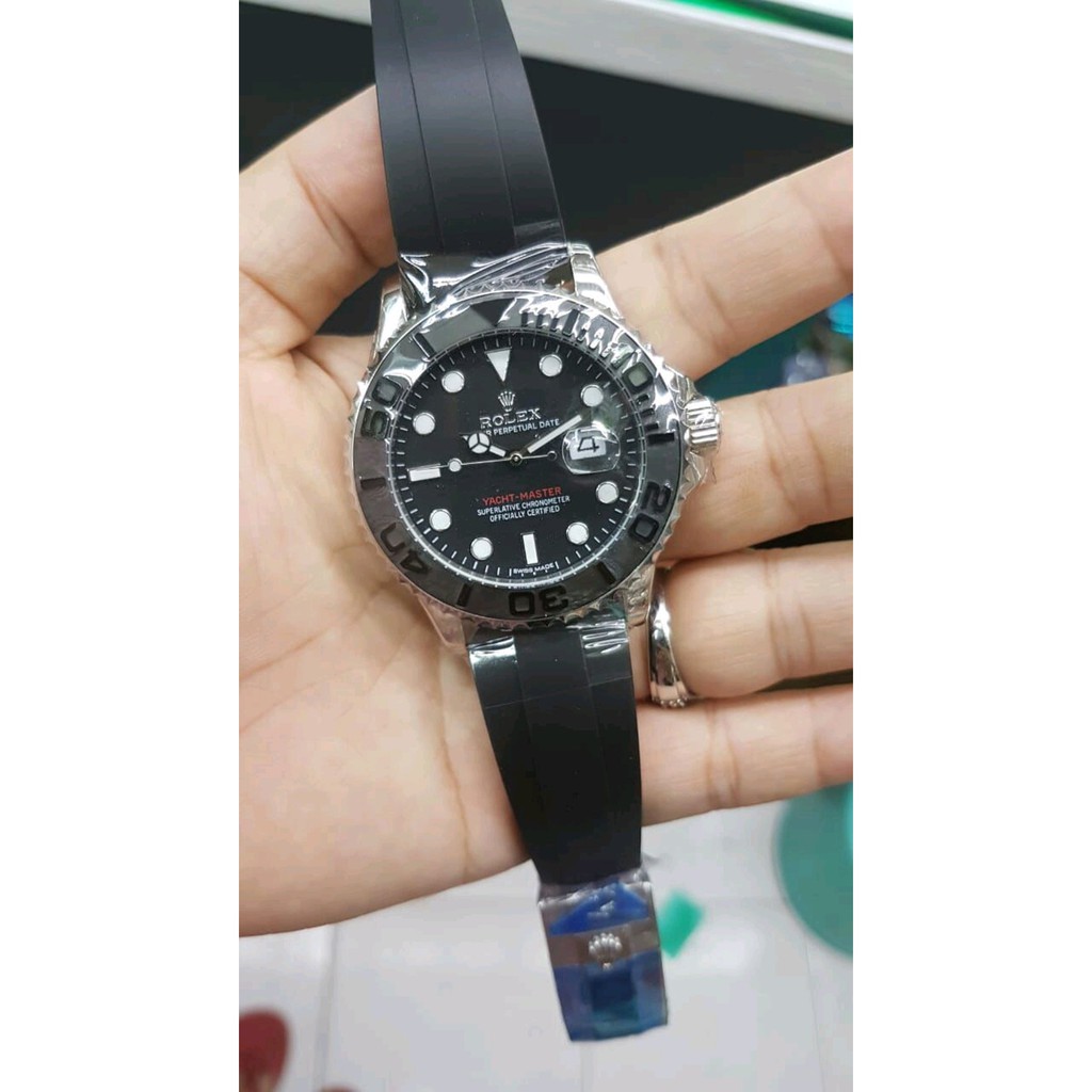Jam Tangan Pria Rolex Yatch Master II 39mm silver Premium