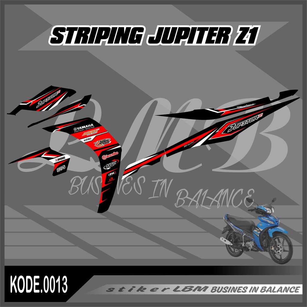 Sticker Striping Variasi Jupiter Z1 - Striping Motor Jupiter Z1