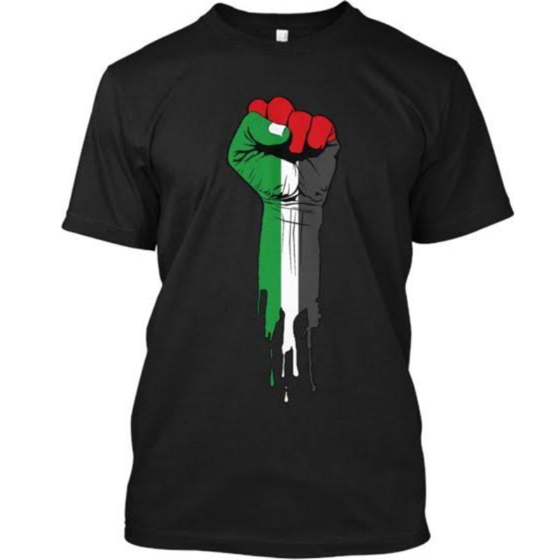 Kaos Palestina Free Palestine unisex hitam dan putih | Kaos Solidaritas palestina | Save Palestina t