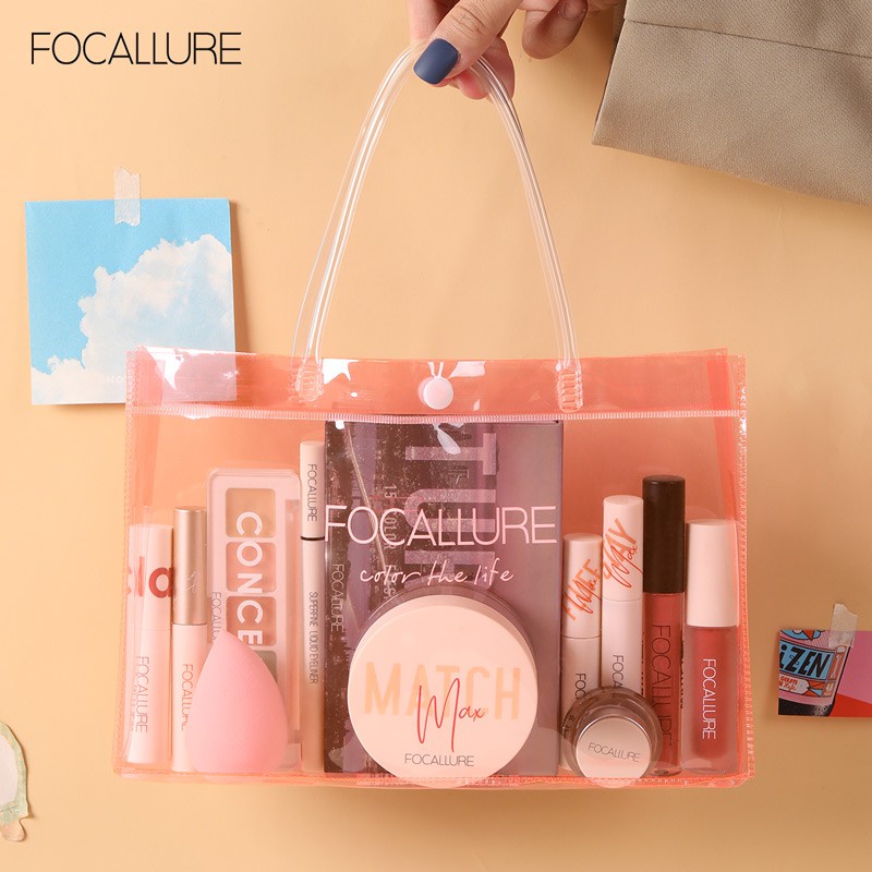 FOCALLURE PVC BAG hand beauty bag Makeup Bags