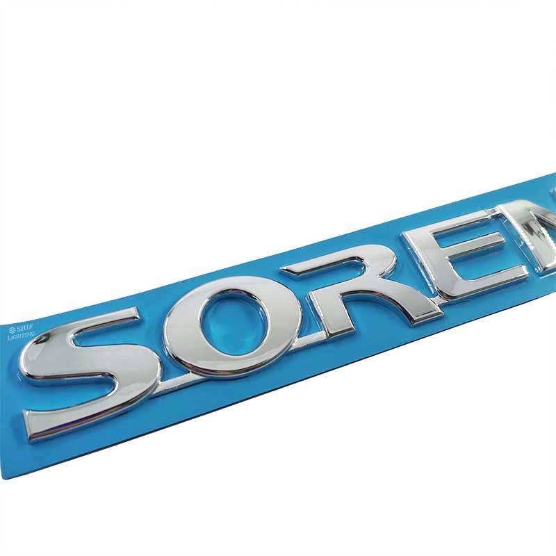 1pc Stiker Emblem / Badge Tulisan Sorento Bahan Abs Untuk Dekorasi Mobil Kia Sorento