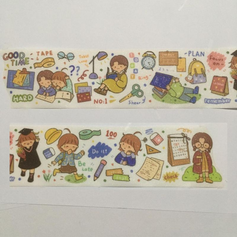 

(sharing) Cardlover Masking Tape Glitter School Study Reading Planner To do list jastip kkv sticker