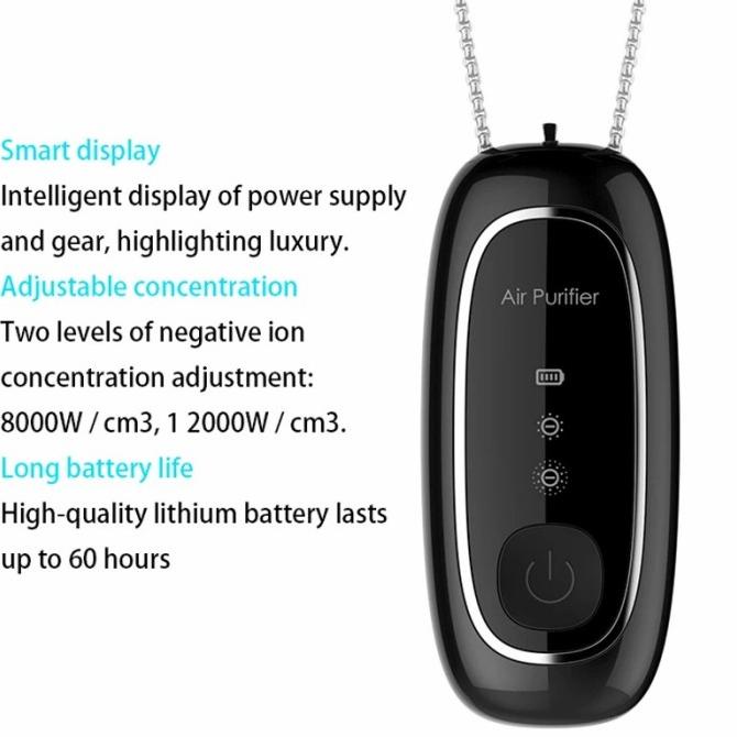 personal air purifier necklace portable / kalung anti virus Original