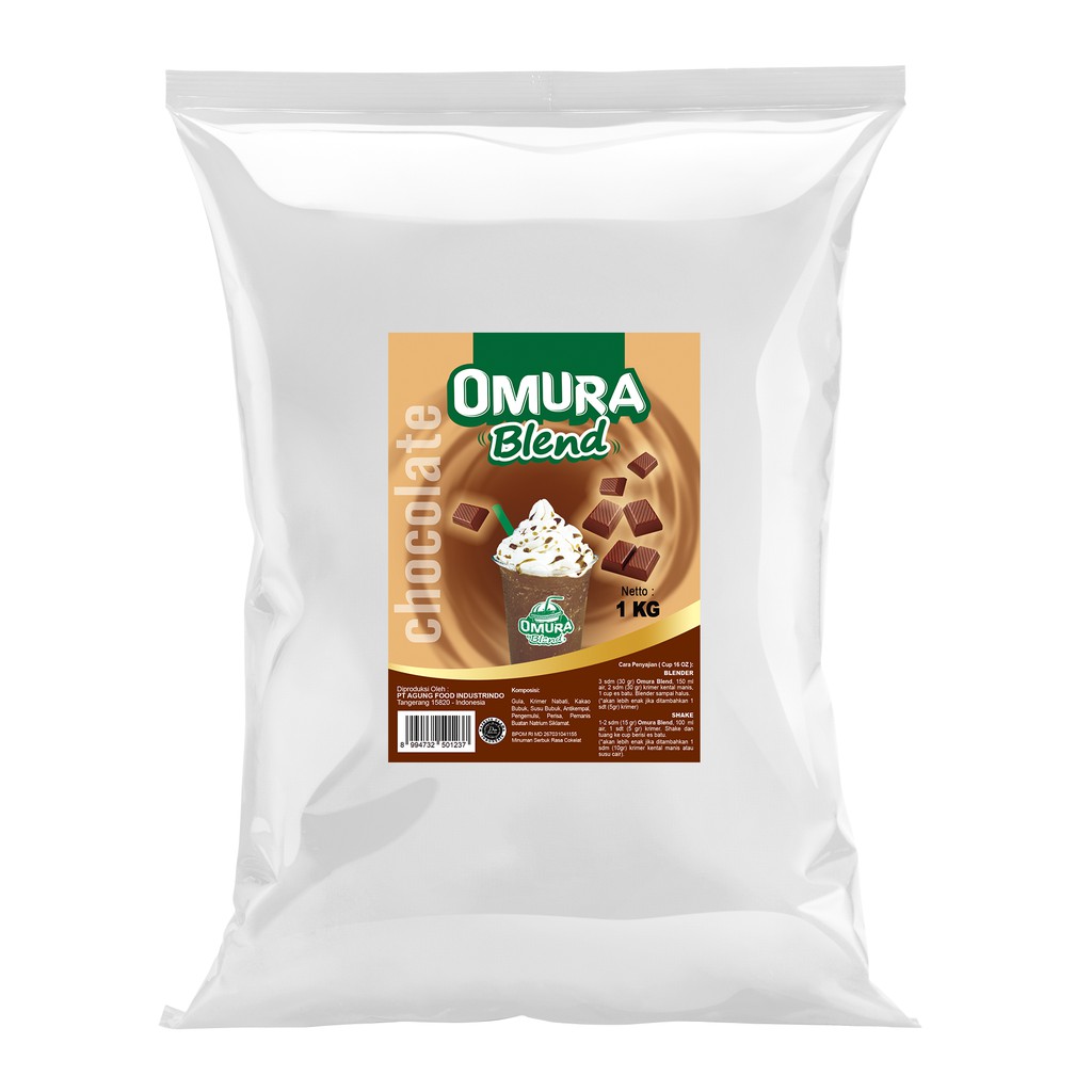 

Omura blend bubuk minuman mix rasa Chocolate / Cokelat 1 kg