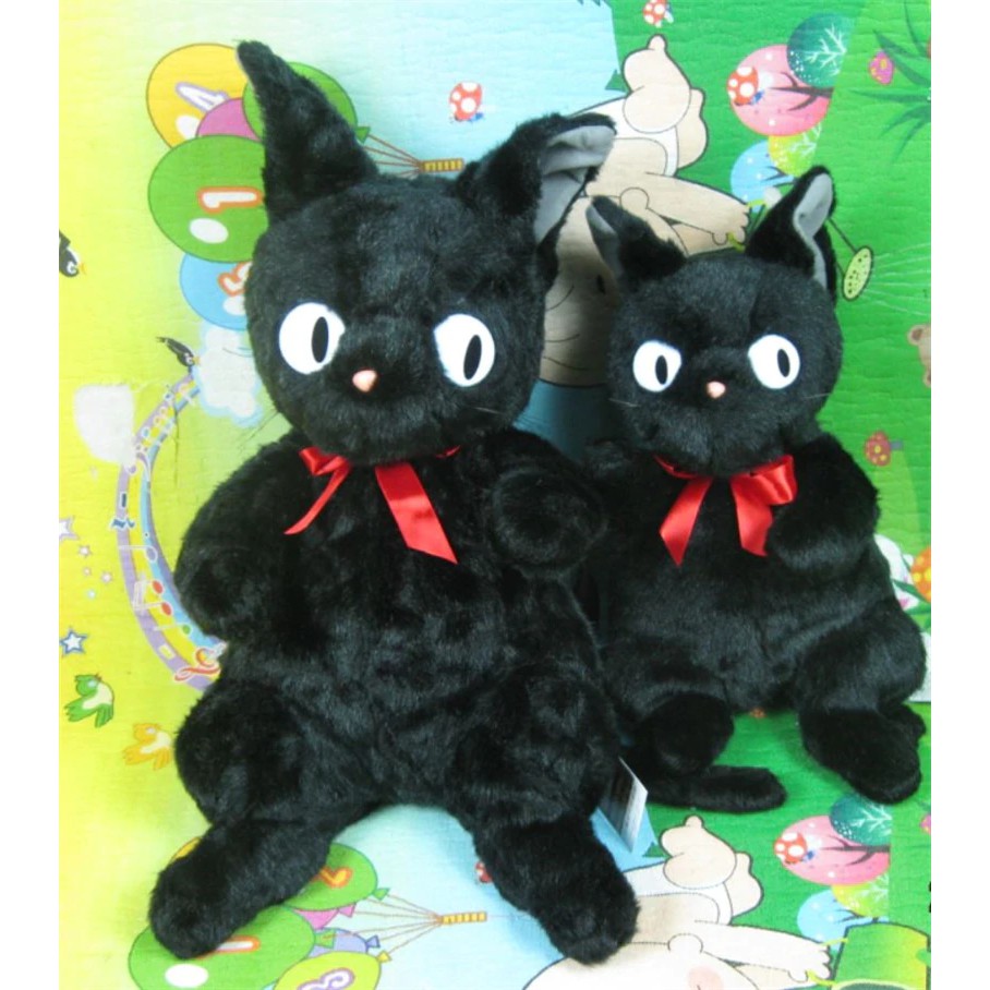 Boneka Anak Mochila escolar de felpa Jiji gato negro Anime japonés Miyazaki Ghibli 45-65 cm suave