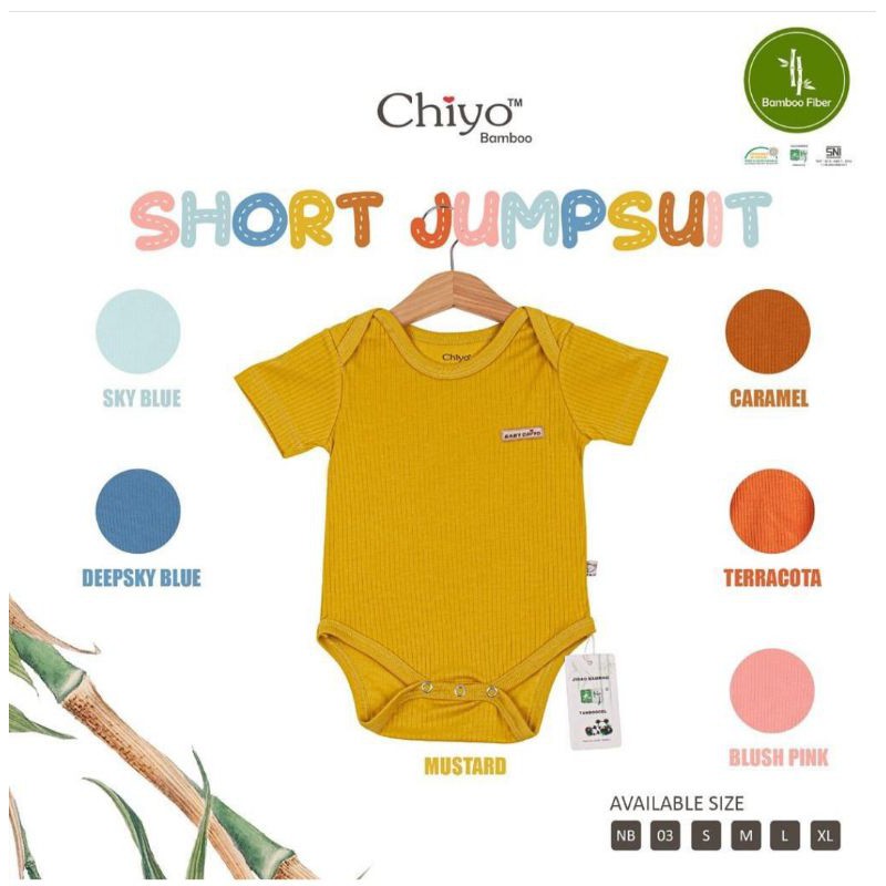 (CHIYO) SHORT JUMPSUIT BAMBOO POLOS