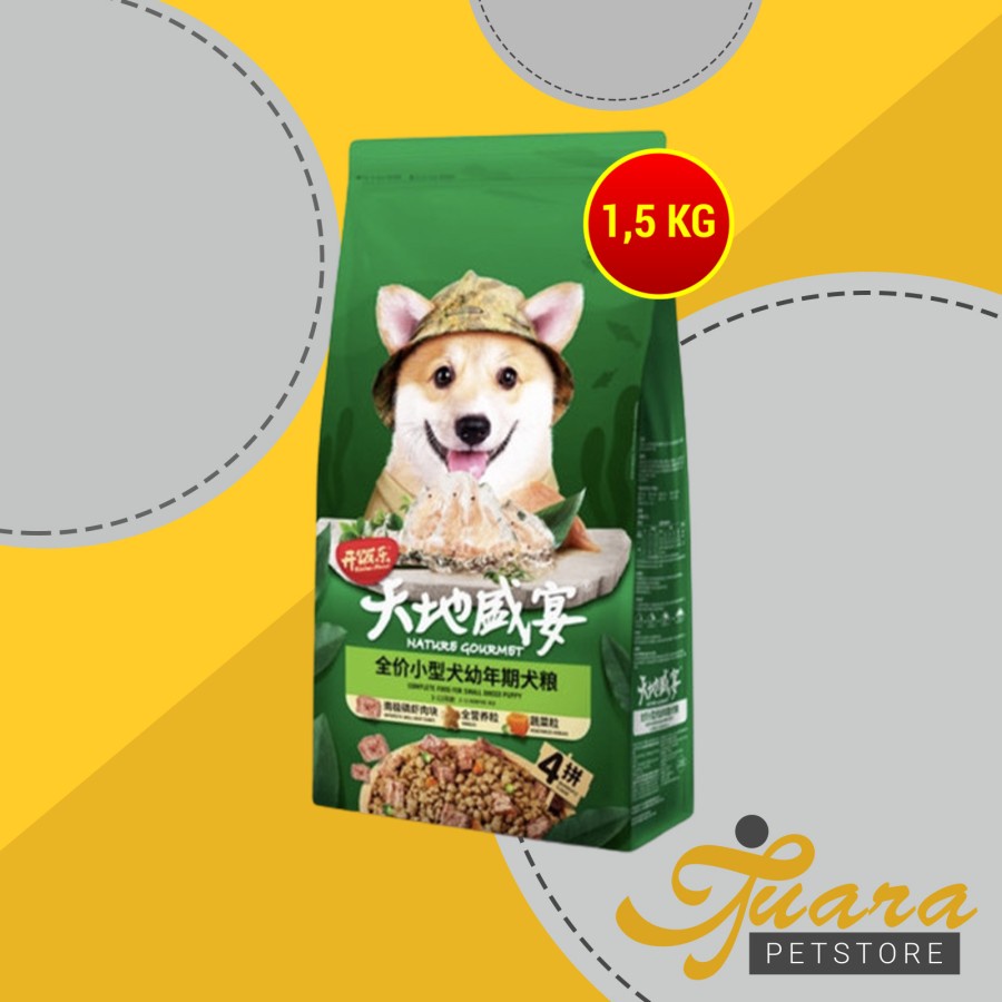 Kitchen Flavor Small Breed Dog Food Dry Puppy Makanan Anjing 1.5 KG