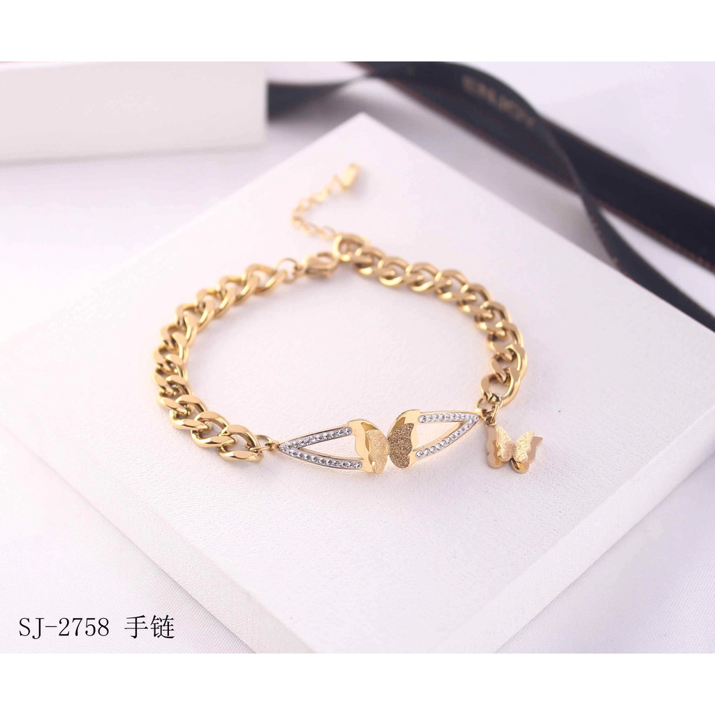 Gelang Titanium Permata Perhiasan Fashion 2758