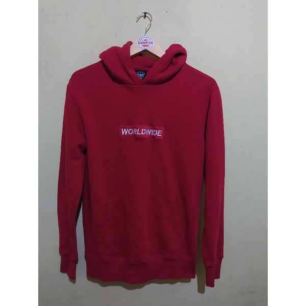 Hoodie Thrift Worldwide Merah