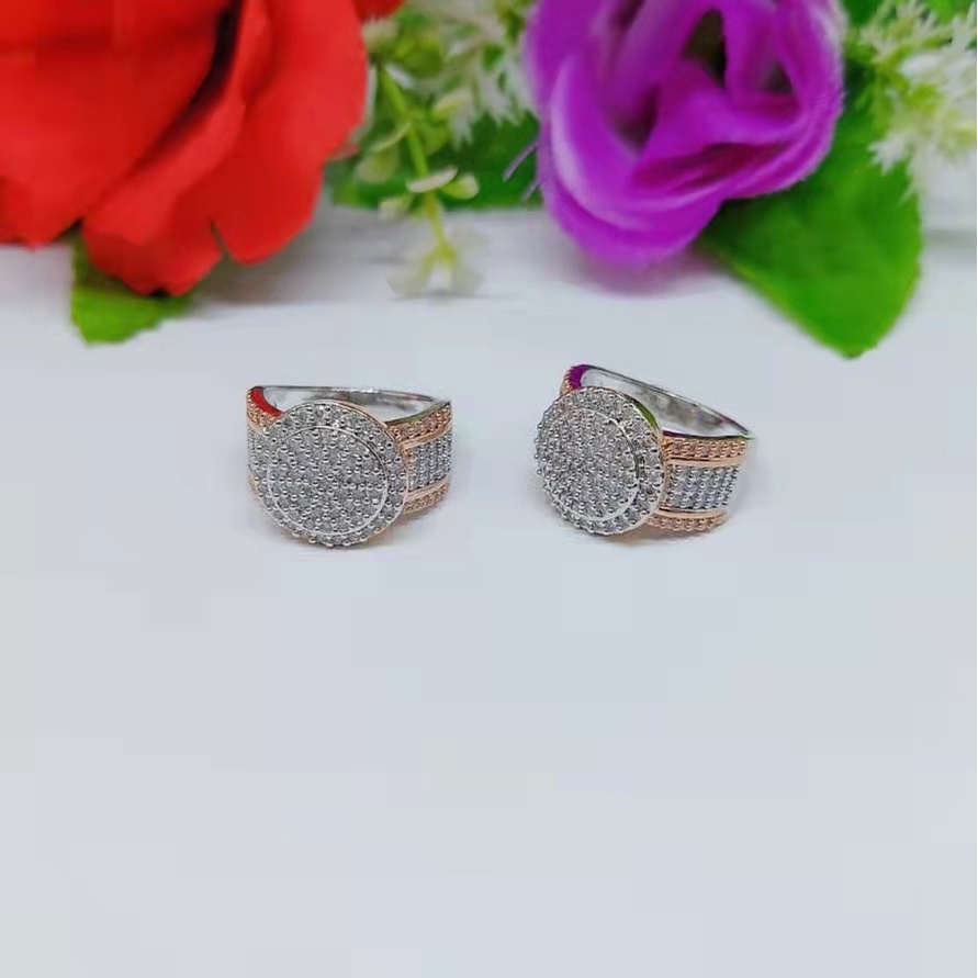 Cincin Kombinasi Permata Lapis Emas Perhiasan Fashion B85-86