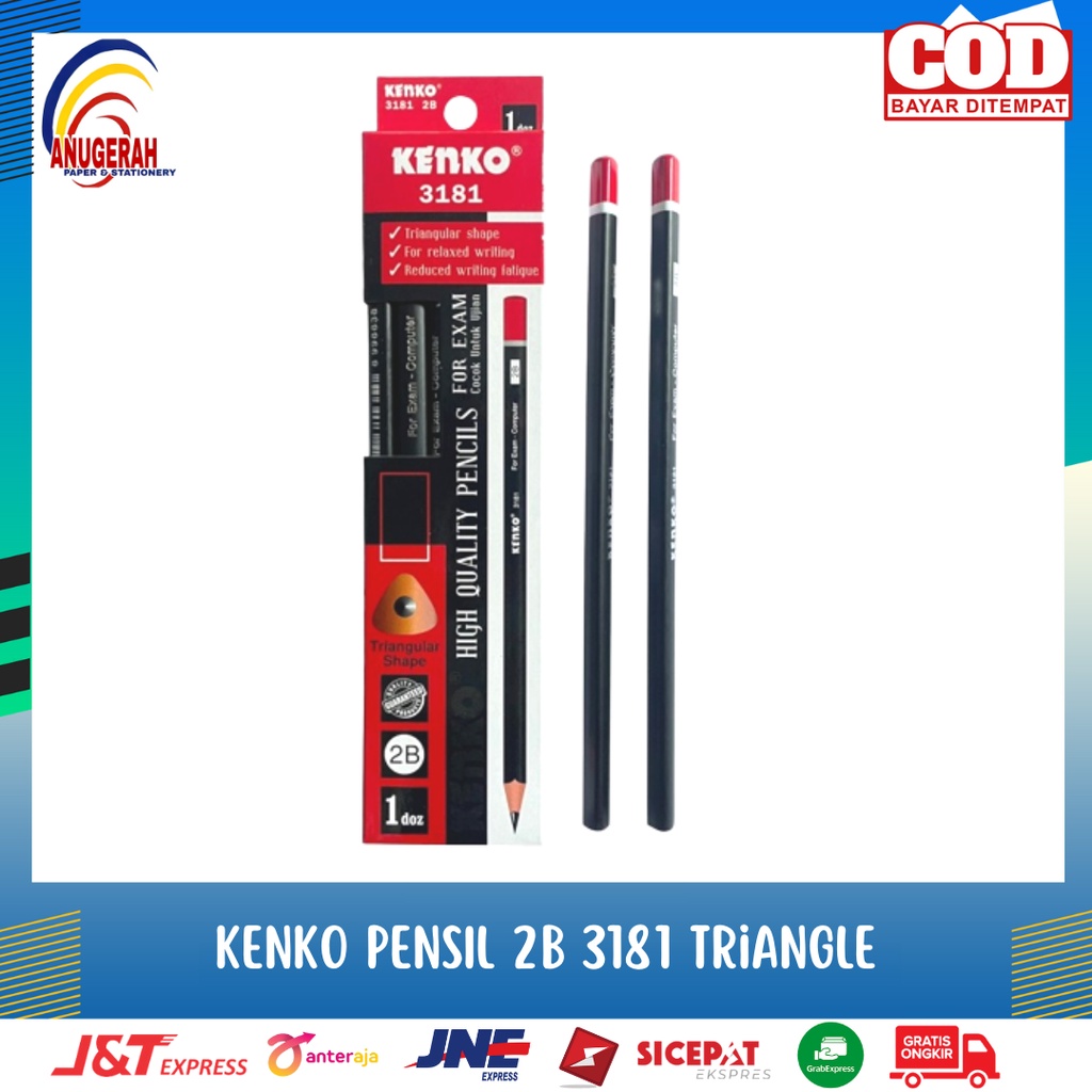 

KENKO PENSIL 2B 3181 TRIANGLE / SEGITIGA (LSN)