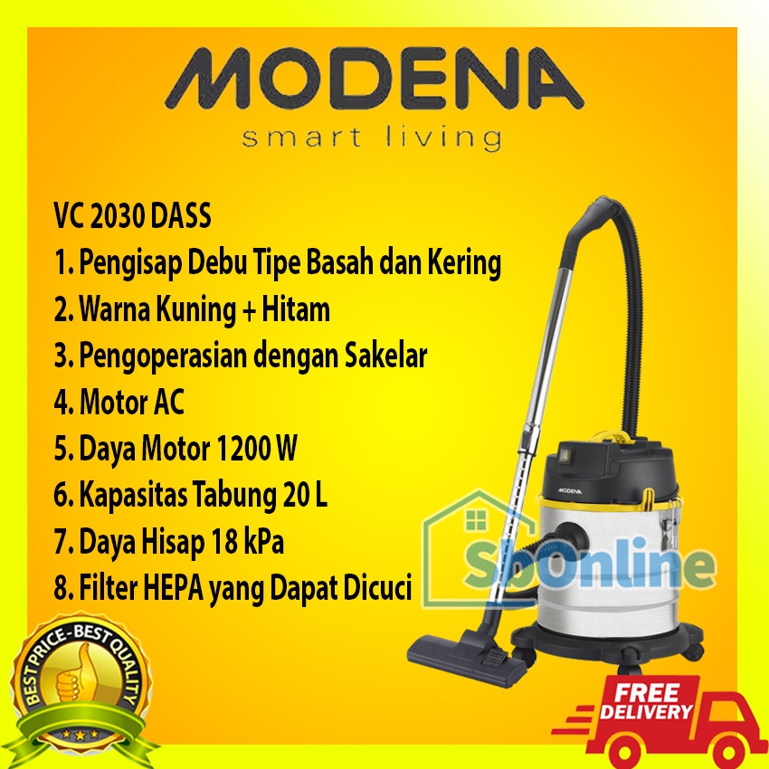 MODENA Vacuum Cleaner 20 Liter - VC 2030 DASS