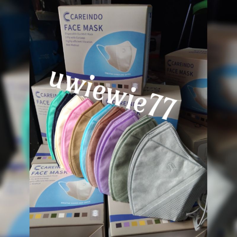 Masker duckbill Warna-warni | Duckbill warna 10 warna isi 50pcs