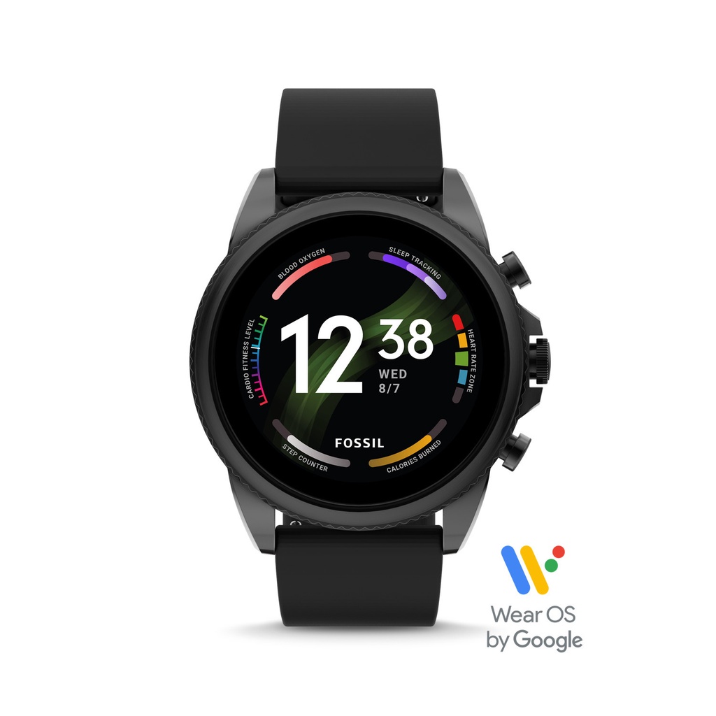 Fossil Gen 6 Smartwatch Black Silicone- Jam Pria - FTW4061