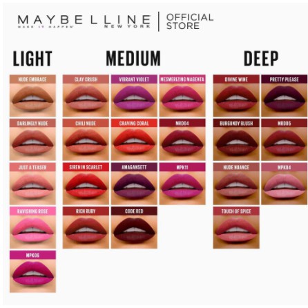 Maybelline The Creamy Mattes Lipstick