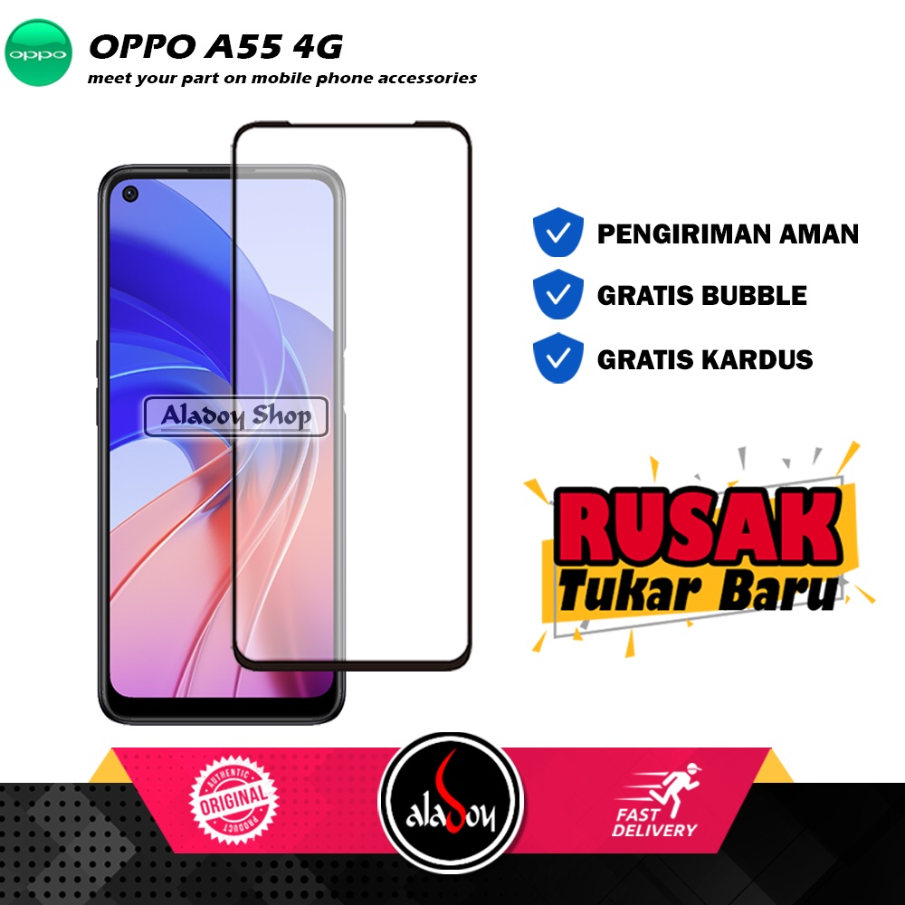 Tempered Glass Oppo A55 4G Anti Gores Layar Screen Protector