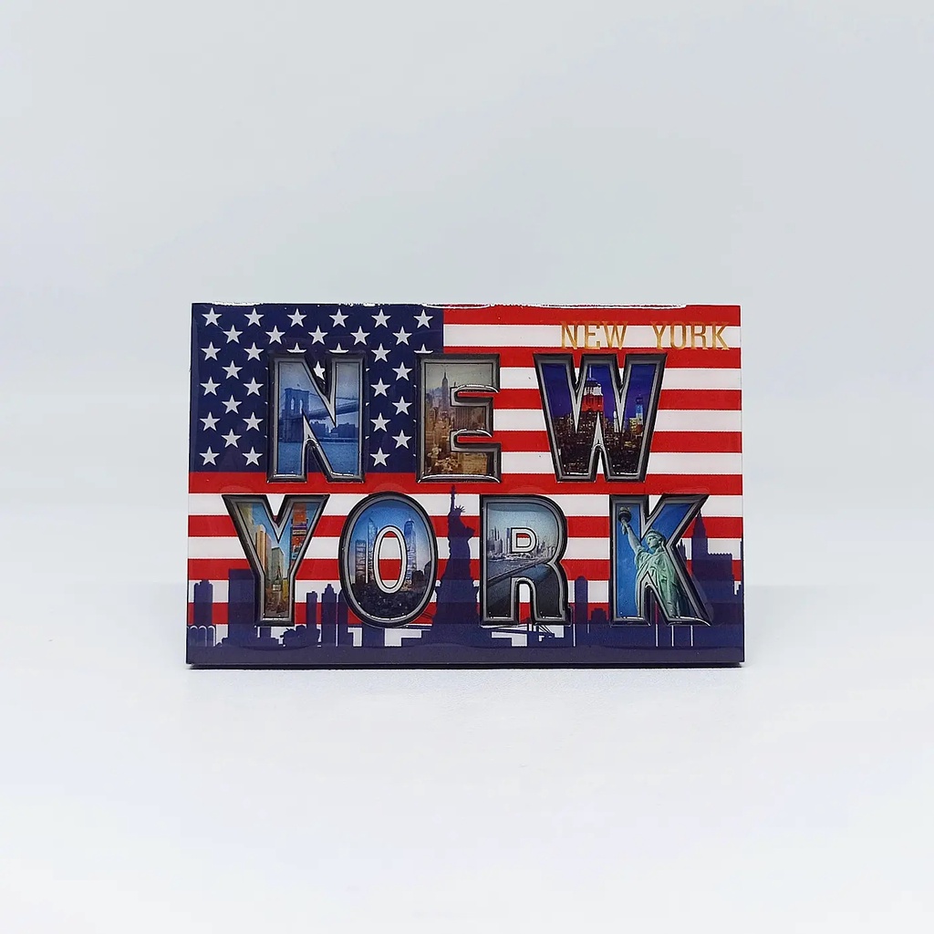 Fridge Magnet Tempelan Kulkas Souvenir Negara Amerika America USA New York 3D Newyork 7-14