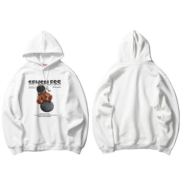 HOODIE UNISEX SENSELESS BEARS AND ASTRONAUTS SIZE M - XXL / HOODIE UNISEX TEBAL