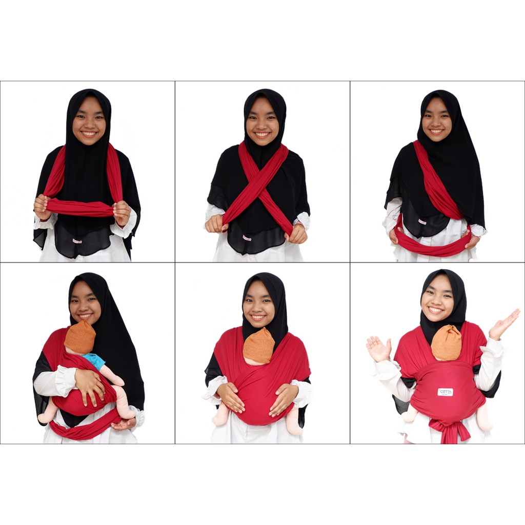 Gendongan Depan Bayi Geos Instan 2 in 1 Baby Wearing - Tosca-4