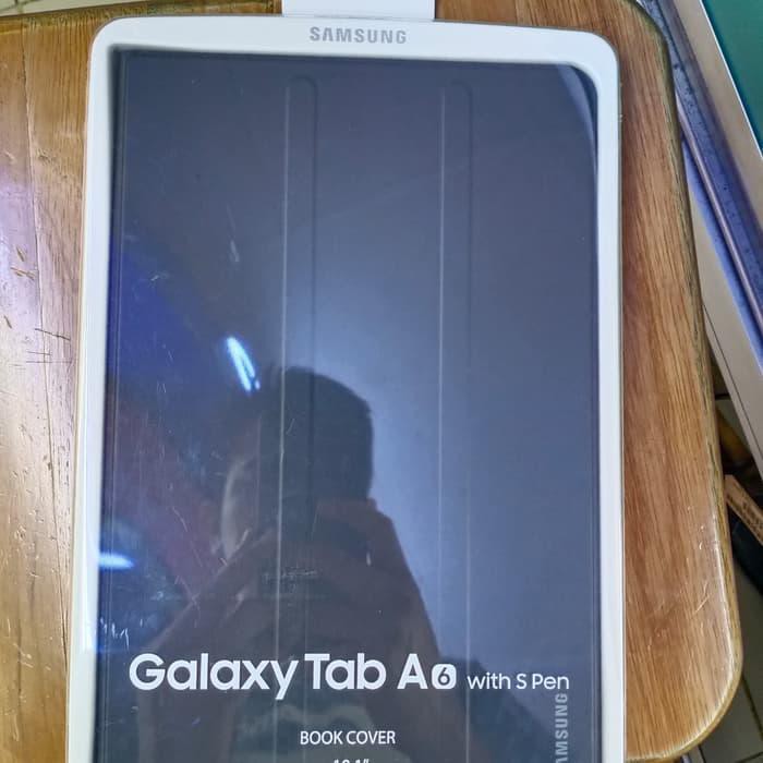{aksesoris-tablet} book cover samsung tab a6 10.1 with s pen - Hitam