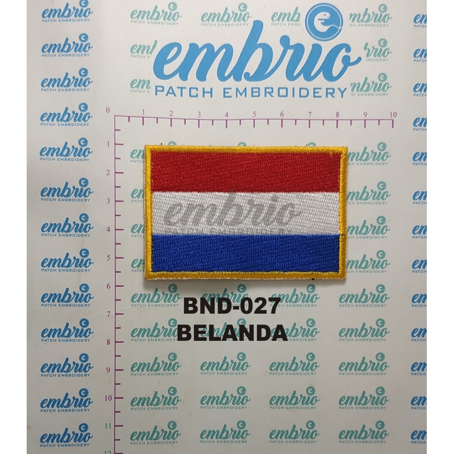 Jual Bordir Jogja BND027 Patches Nederland Flag Emblem Bordir Bendera