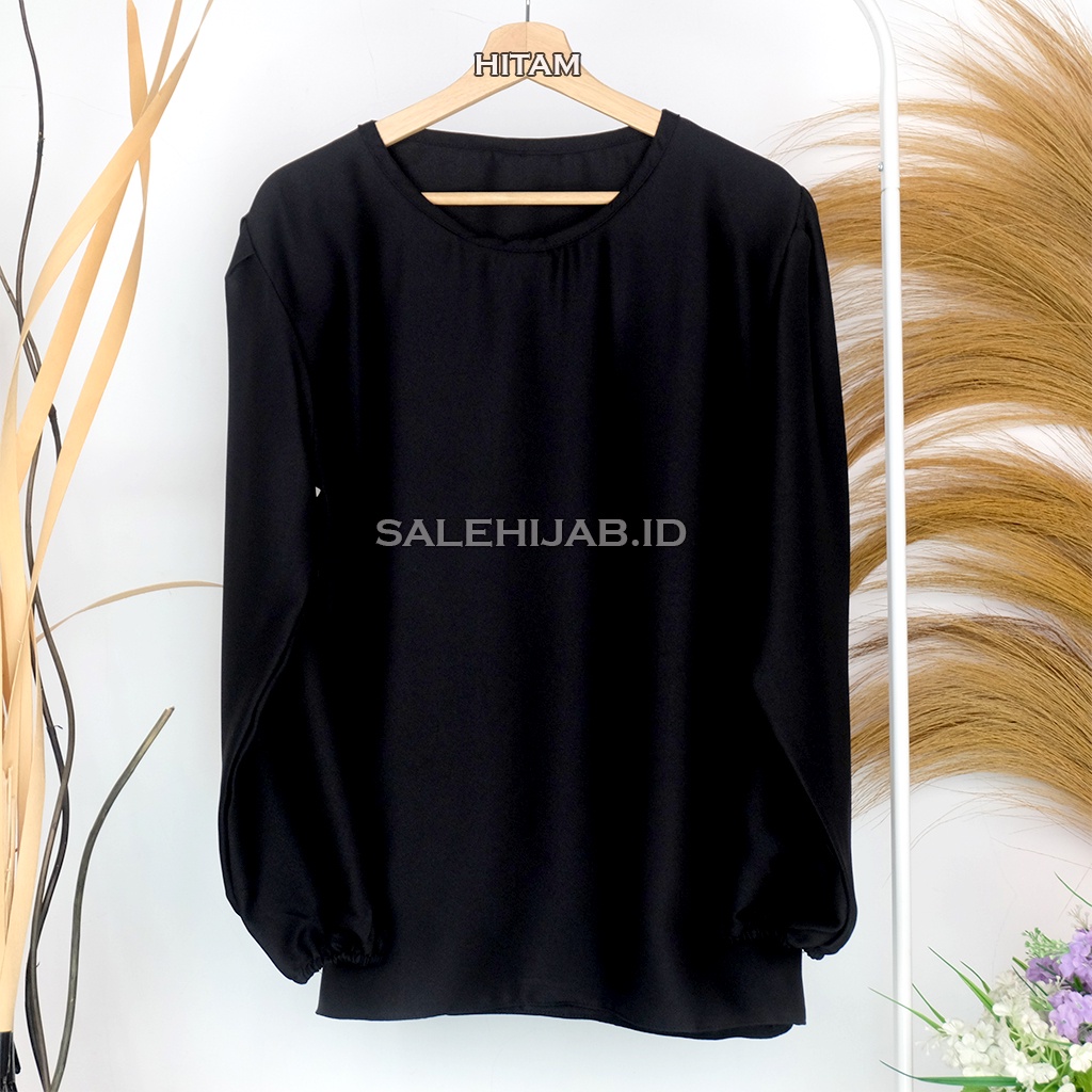 Baleri Blouse Balon / Luci Lucia Blouse Lengan Balon / Atasan Wanita Puffy Blouse Korean Style || BLUS CILA CILLA PUFFY LUNA-BALERI HITAM