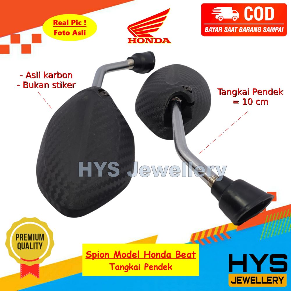 [COD] Spion Motor HONDA Model Beat Mini Tangkai Pendek - Variasi Aksesoris Kaca Spion Sepion Motor H