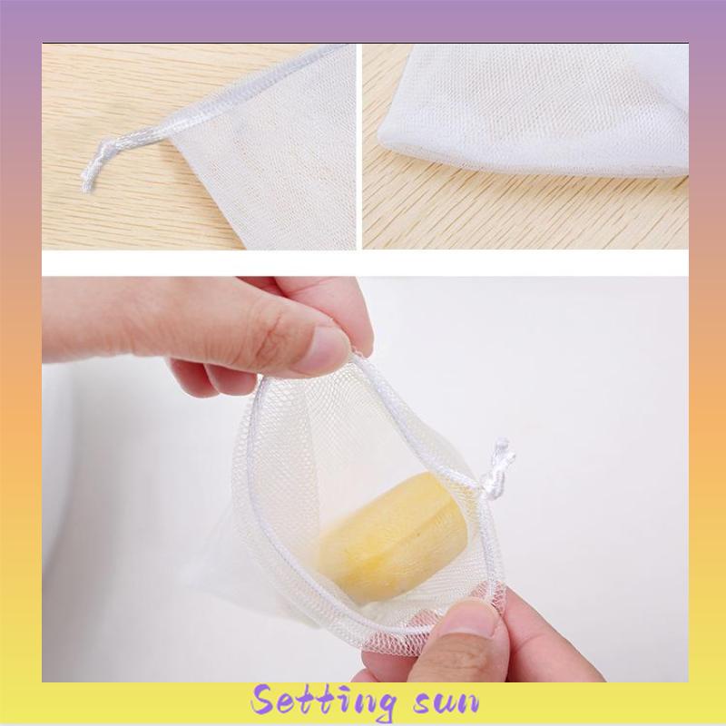 Foaming Mesh Pembersih Wajah Cleansing Mesh Handmade Soap Mesh Bag TN