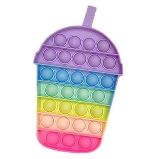 (TERBARU) POP IT SERI PASTEL KARAKTER POP IT RAINBOW PASTEL MURAH KARAKTER-Boba pastel