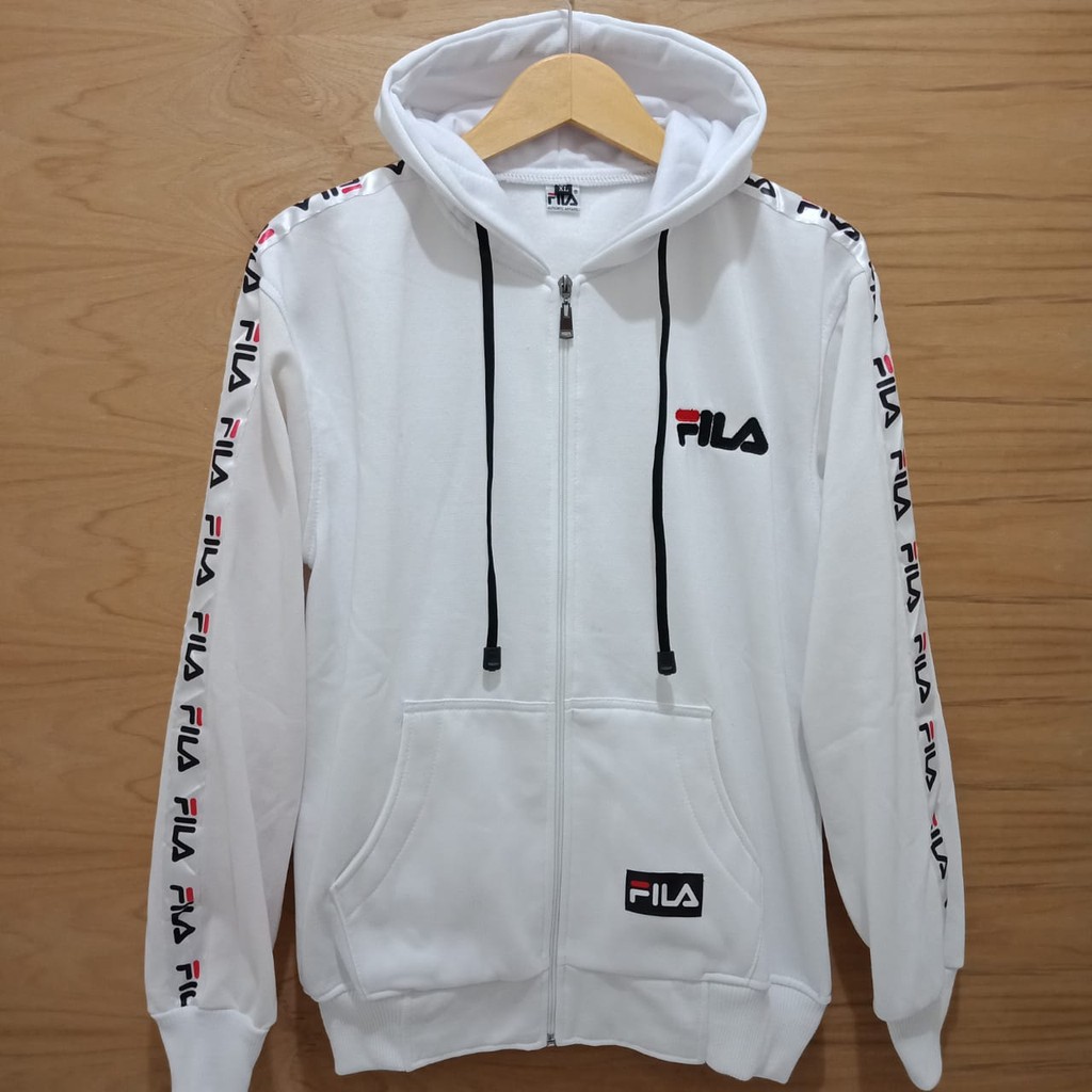 Jaket Fila List Putih | Shopee Indonesia