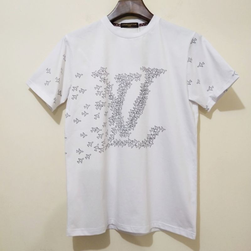 Kaos LV / Louis Vuitton Logo premium import kualitas bagus kaos cowok cewek import keren berkualitas