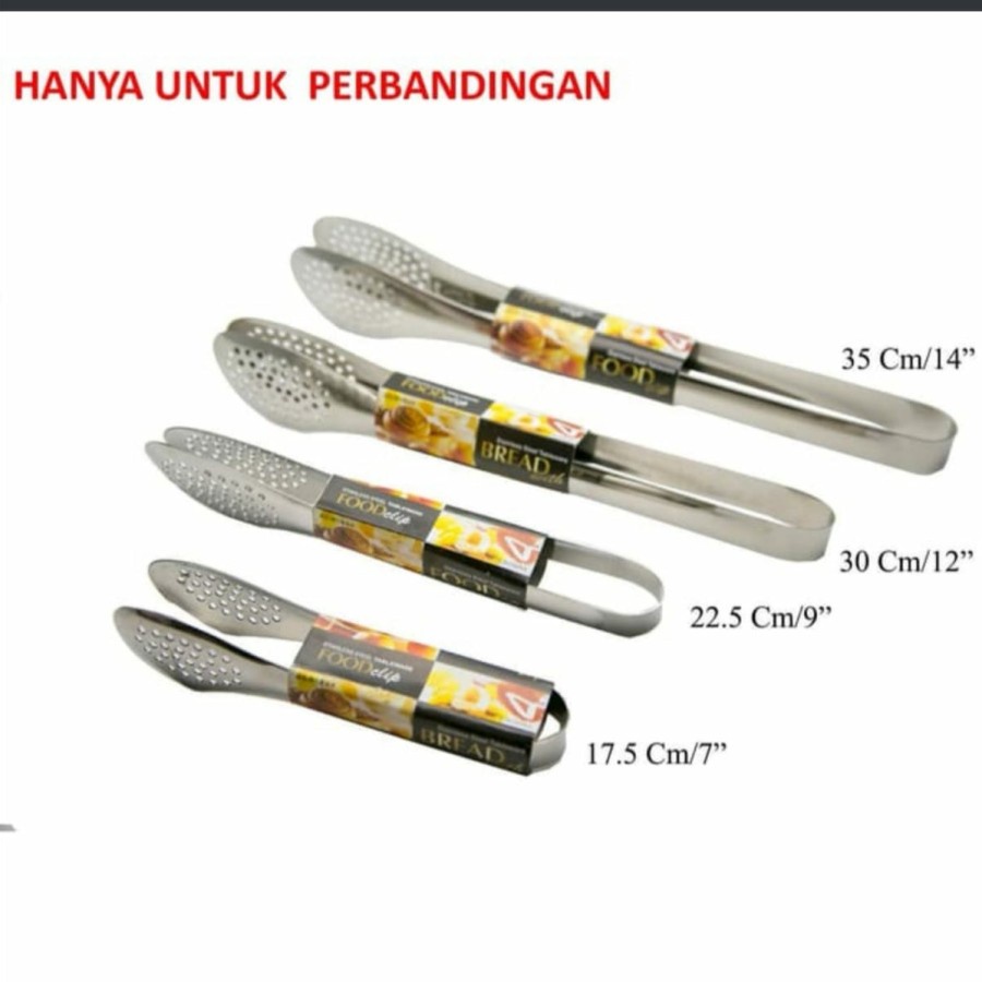 capitan makanan stainless steel / jepitan gorengan