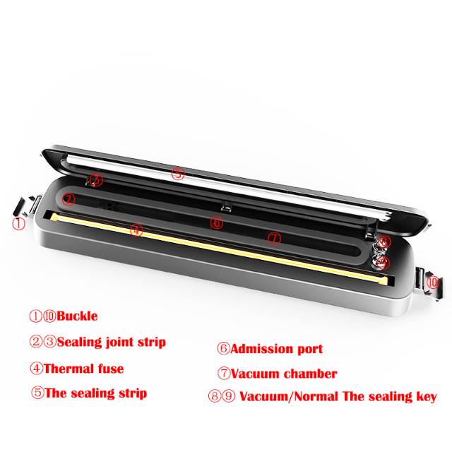 Vacuum Sealer Elektrik Plastik Pembungkus Makanan 220V 90W F090021