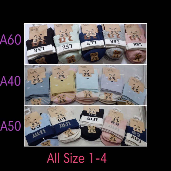 Kaos Kaki Bayi / Kaos Kaki Anak Import Murah Size 1-4 Tahun Ready Stock A10 A20 A30 A40 A50 MB