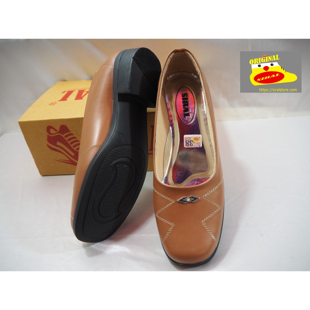 Sepatu Slip On Bahan MM Warna Coklat S05R01B5 / Sepatu Wanita / Sepatu Flat / Sepatu