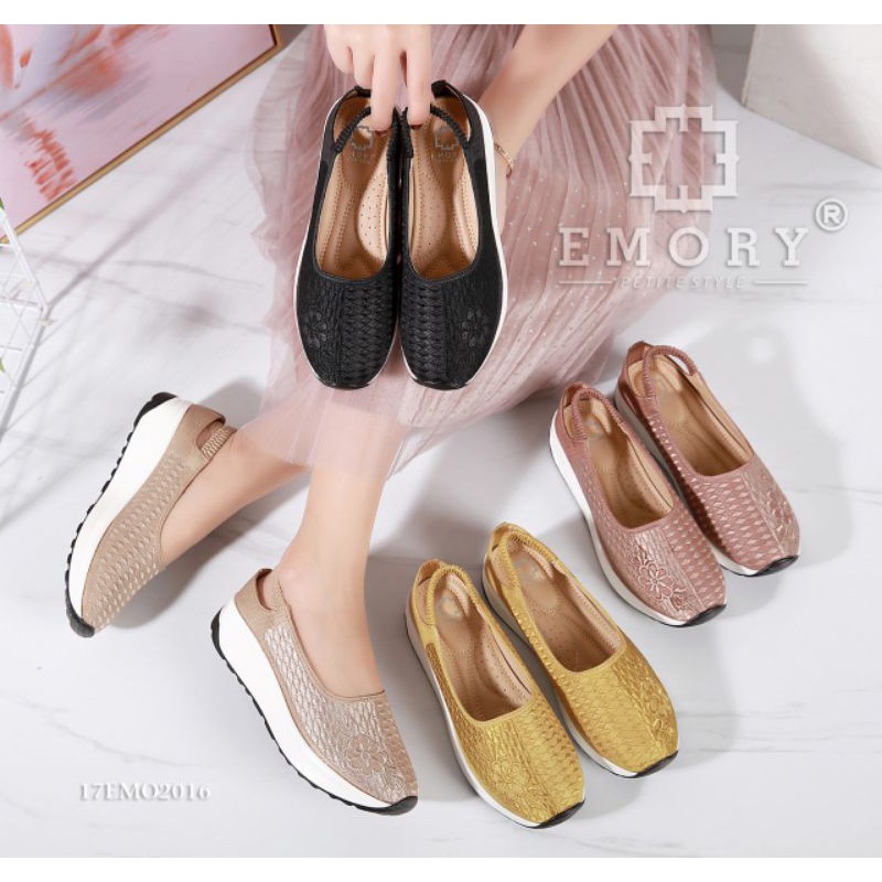Sepatu wedges wanita Emory Awana 17emo2016 original brand SEPATU IMPORT BATAM MODEL TERBARU