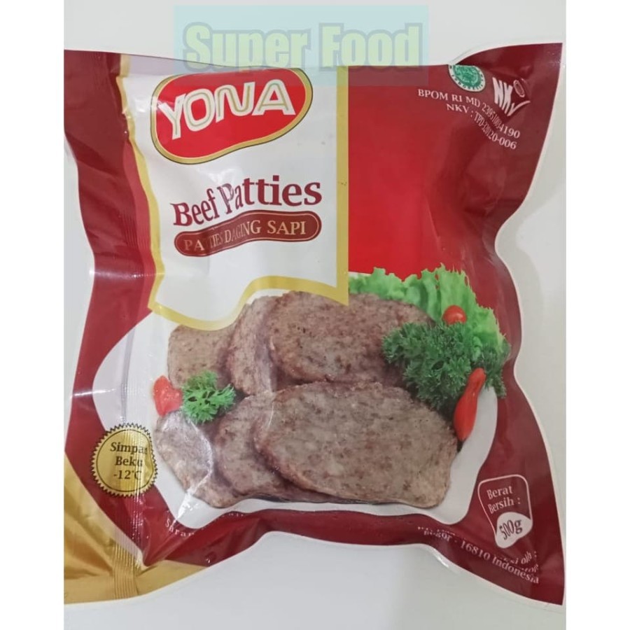 

Yona Beef Patties / Daging Burger Sapi 500gr isi 10