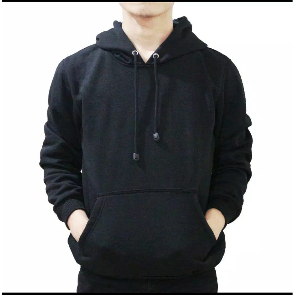 JAKET HOODIE JUMPER M - XXL HITAM