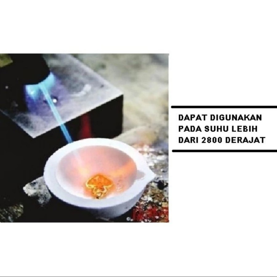 Wadah Leleh Perkakas High Temperature Quartz Silica Pot Melting Bowl