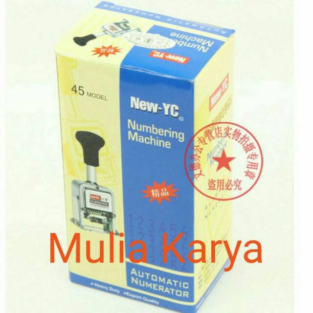 Numerator 6 digit New YC / Numbering otomatis / Stempel nomer otomatis