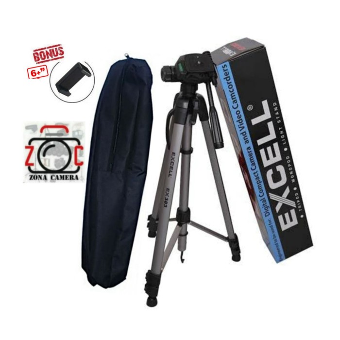Unik Tripod Excell EX380 Penhead Video Vlog Smartphone Kamera Stand 380 ex Diskon