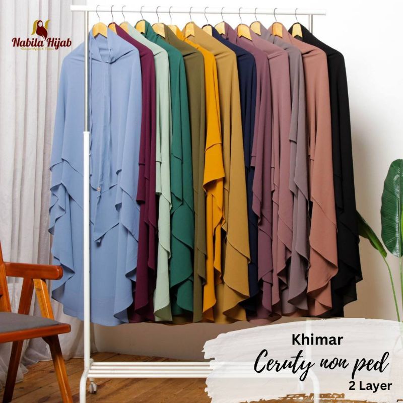 Khimar Ceruty Pad 2 layer