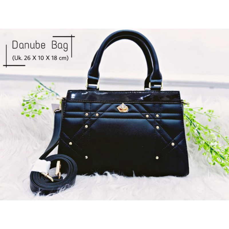 Tas Selempang Wanita Kerja Hitam Danube Sophie Martin