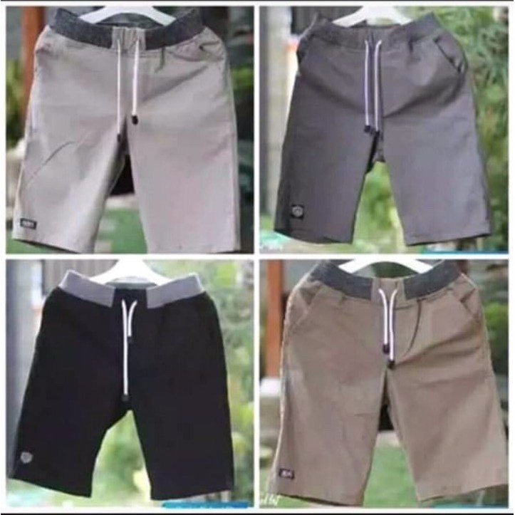 Celana Chino Pendek Pria mick pinggang karet rip katun twill surfing santaI