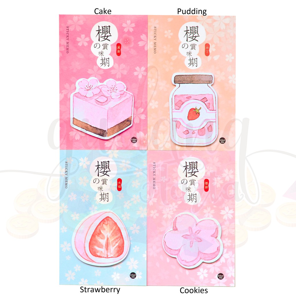 Sticky Notes Japanese Sweets Snacks Puding Cake Lucu Memo Unik GH 301146