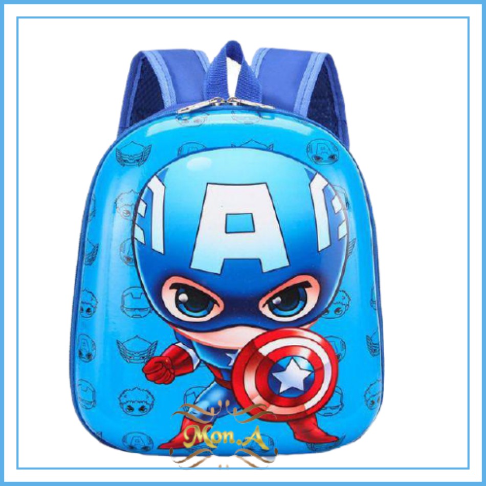 Tas Ransel Telur Sekolah Anak TK / PAUD - Tas Sekolah Anak Karakter PVC Karakter Cowok - Superheroes M0172-