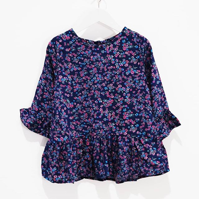 Tunik | Blouse Bayi & Anak Biru Donker Motif Bunga | Navy Floral