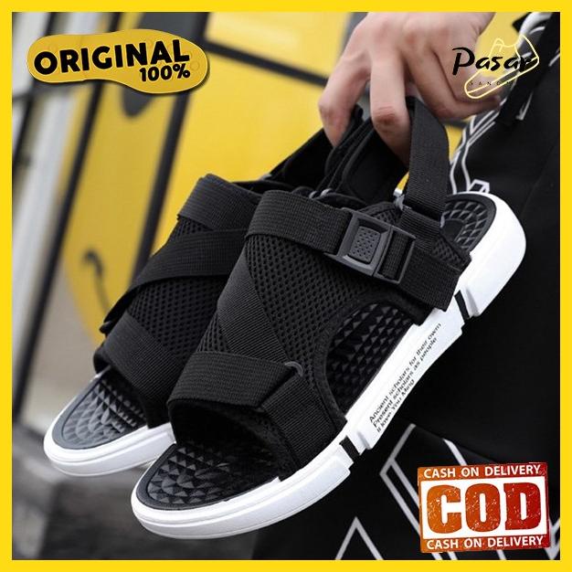 [Premium] Sandal Gunung Pria Jacob Sepatu Sandal Korea Fashion Black