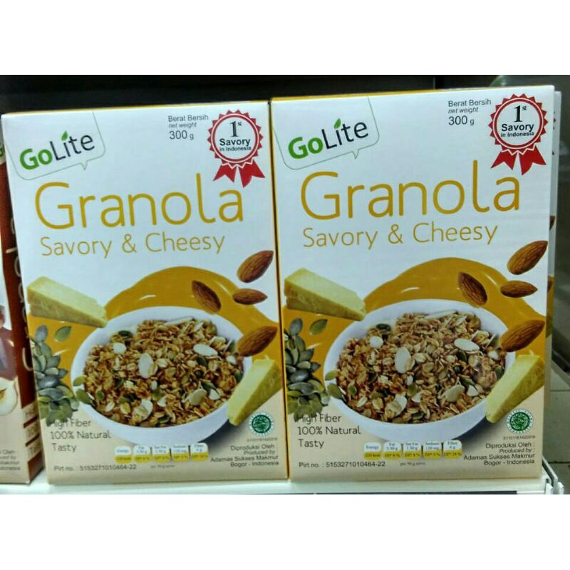 

GOLITE GRANOLA SAVORY & CHEESE 300 GRAM